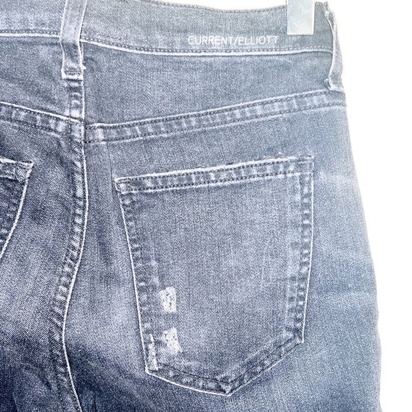 Current Elliott The Stiletto Black 80's Skinny Cropped At The Ankle Jean - Picture 8 of 12